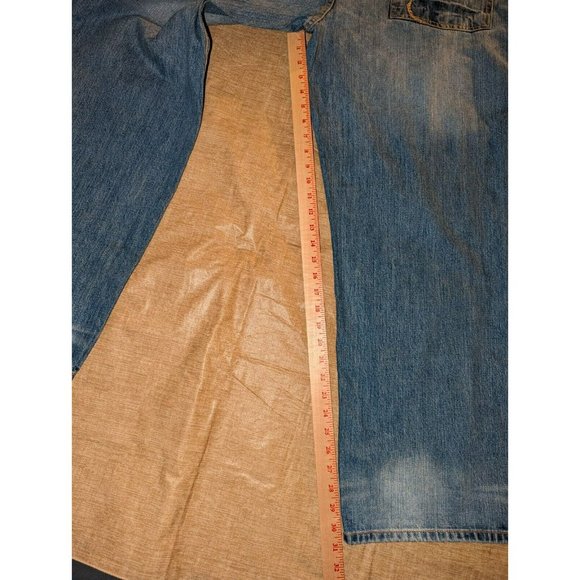 ENYCE Jeans Mens 40x32 Y2K Baggy Wide Pipe Embroidered Urban Skater JNCO Style - Picture 8 of 11
